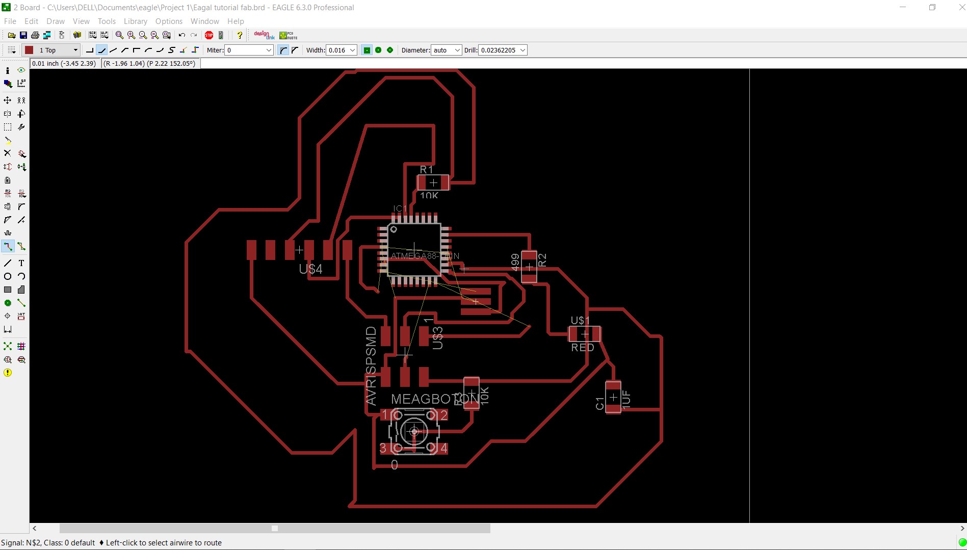 multiple attempts on the drawing of the paths
